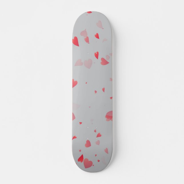 Skateboard Patrón de Corazones 37 (Anverso )