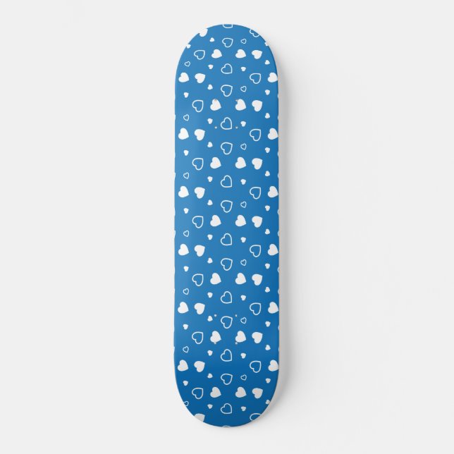 Skateboard Patrón de corazones estilizados 7 (Anverso)