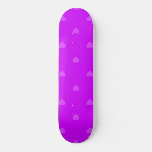 Skateboard Patrón de corazones morados