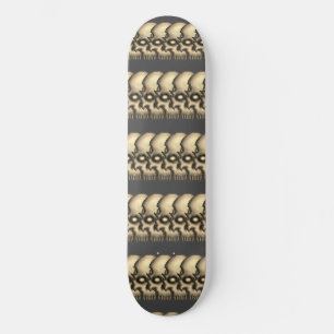 Skateboard Patrón de cráneo tribal vintage grunge sepia gótic