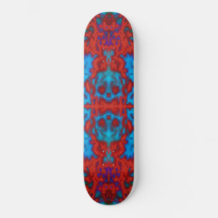 Skateboard Patrón de cráneos psiquédelicos caleidoscópicos