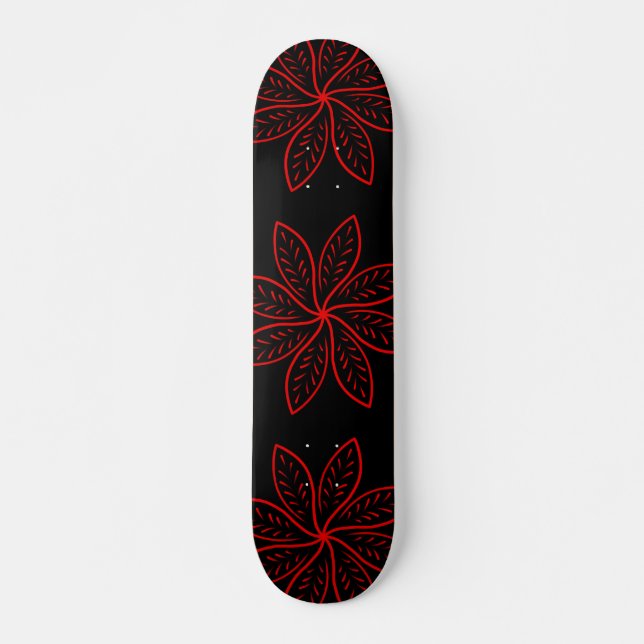 Skateboard Patrón de Crimson en negro (Anverso )