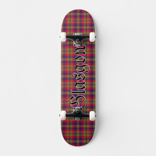 Skateboard Patrón de Cuadros Tartán de la Ciudad de Glasgow