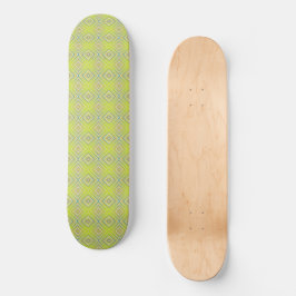 Skateboard Patrón de diamante alternativo Lime Lemon Lime