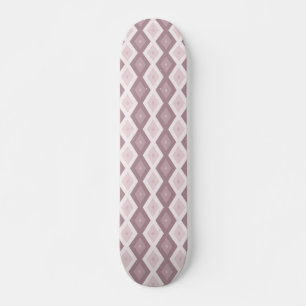 Skateboard patrón de diamante rosa de cuarzo Rosa