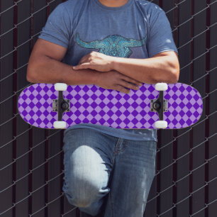 Skateboard Patrón de diamantes de combinación púrpura de STay