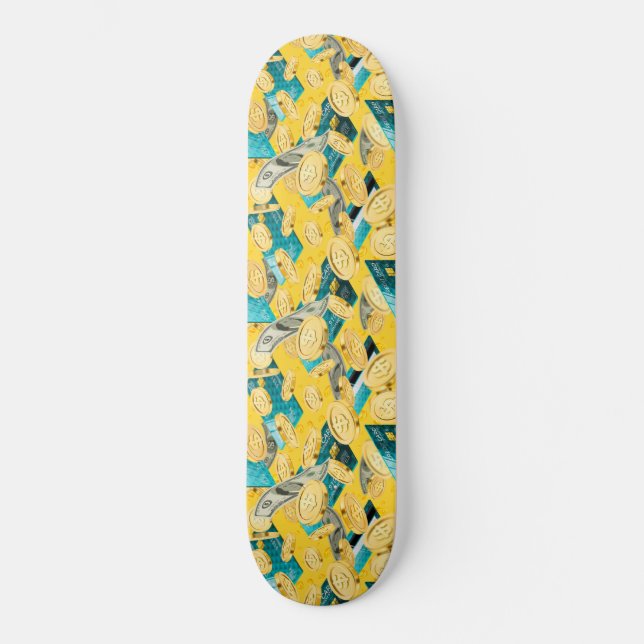 Skateboard Patrón de dinero (Anverso)