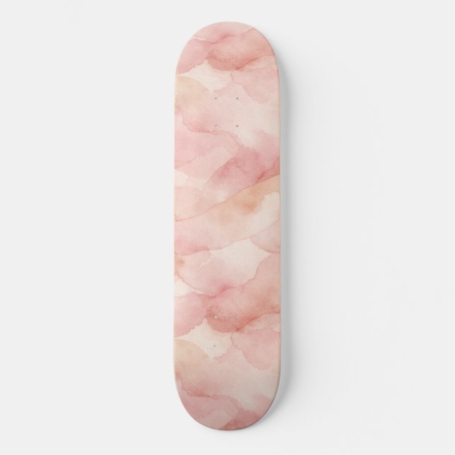 Skateboard Patrón de diseño abstracto moderno rosa suave (Anverso)