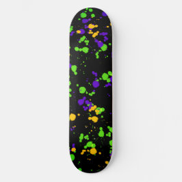 Skateboard Patrón de diseño de pizarra de pintura verde azul