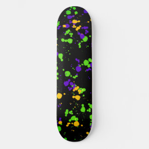 Skateboard Patrón de diseño de pizarra de pintura verde azul