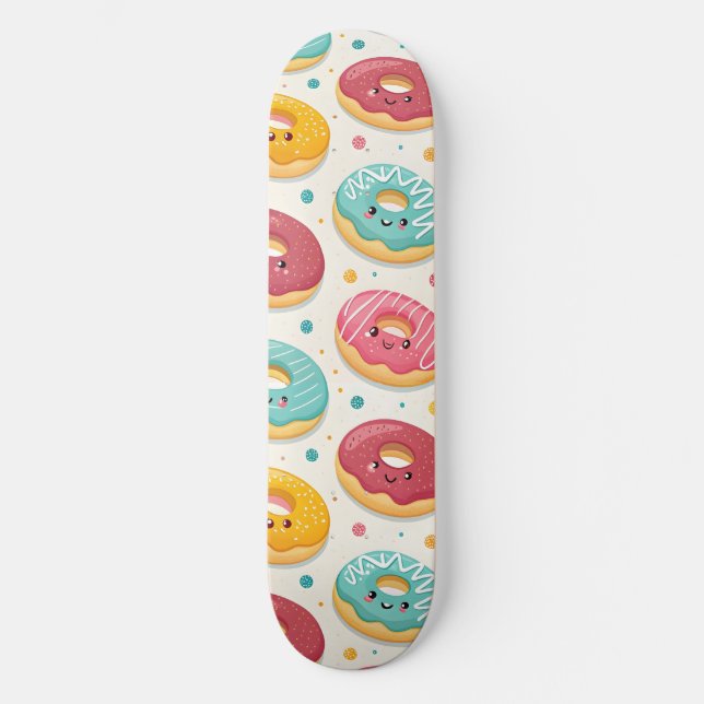 Skateboard Patrón de Donas (Anverso)