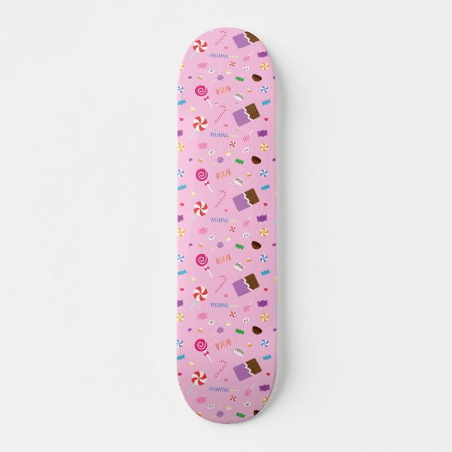 Skateboard Patrón De Dulce Candy Giral Para Chicas (Anverso )