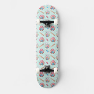 Skateboard Patrón de elefante de vuelta al cole