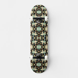 Skateboard Patrón de elefantes indios coloridos lindos