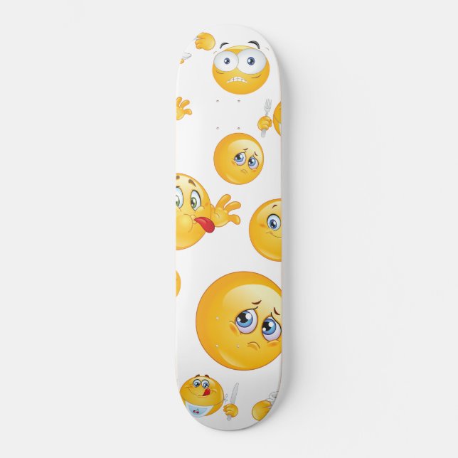 Skateboard Patrón de emoji (Anverso)