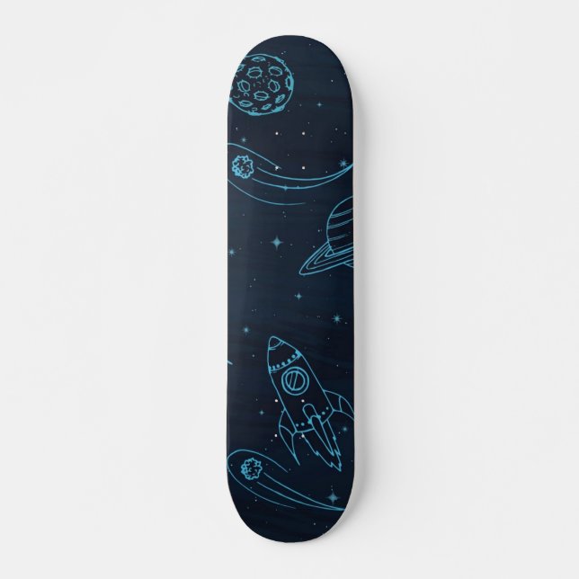Skateboard Patrón de espacio (Anverso )