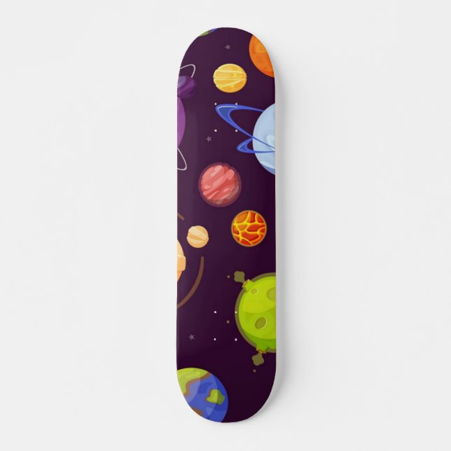Skateboard Patrón de espacio (Anverso )
