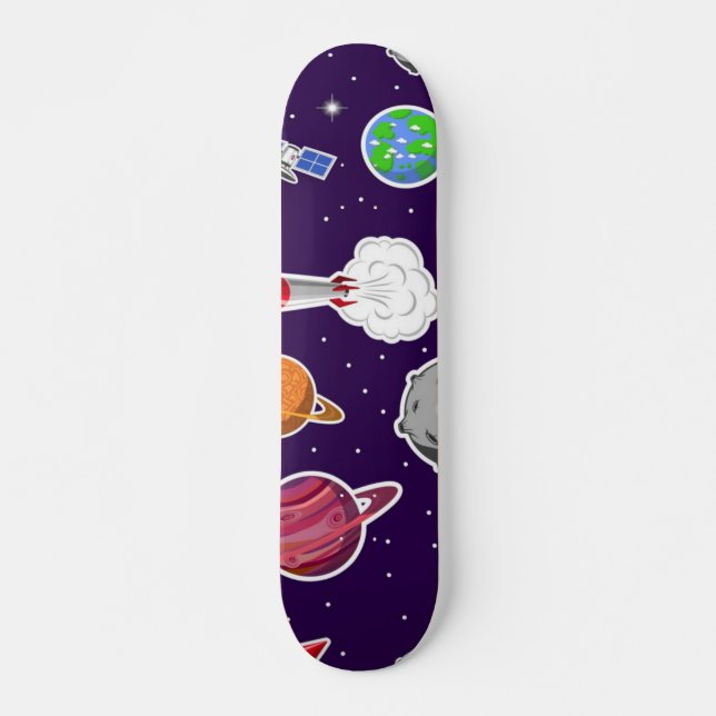 Skateboard Patrón de espacio (Anverso )
