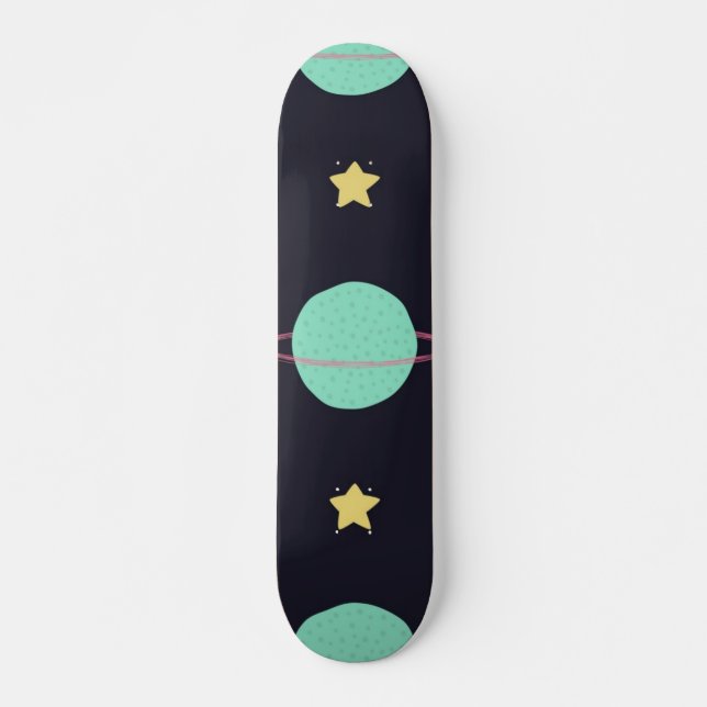 Skateboard Patrón de espacio (Anverso )