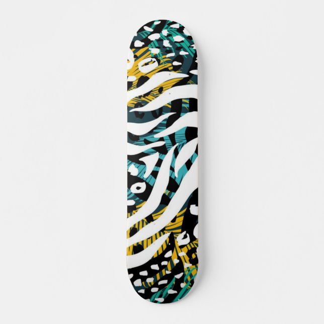 Skateboard Patrón de estampado animal (Anverso )