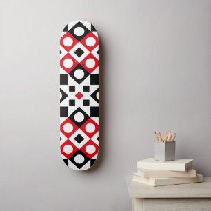 Skateboard Patrón de estilo moderno de cosecha geométrica    