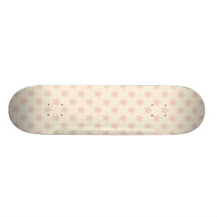 Skateboard Patrón de estrella melocotón rosa femenino moderno