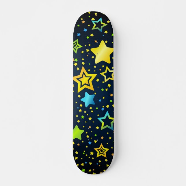 Skateboard Patrón de estrellas (Anverso )