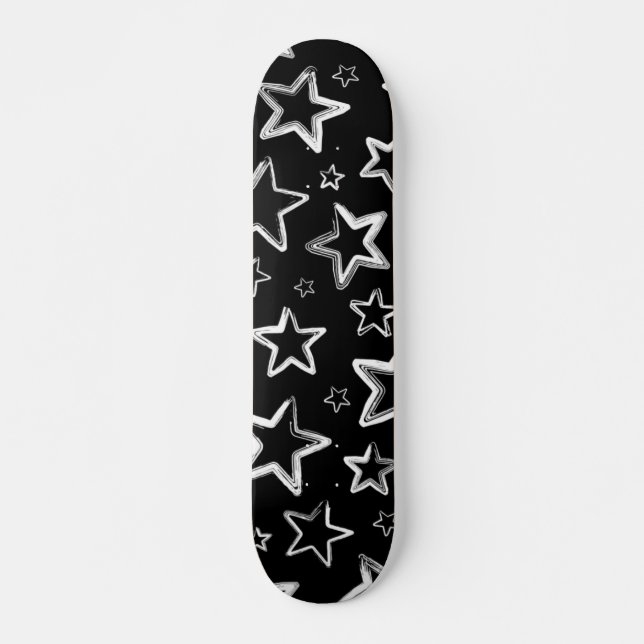 Skateboard Patrón de estrellas (Anverso )