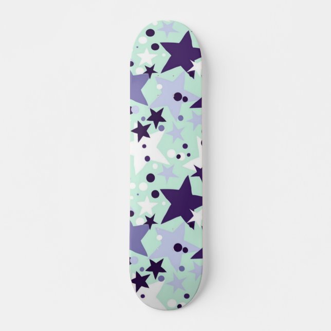 Skateboard Patrón de estrellas (Anverso )