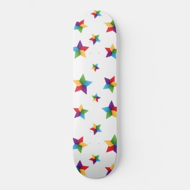 Skateboard Patrón de estrellas (Anverso)