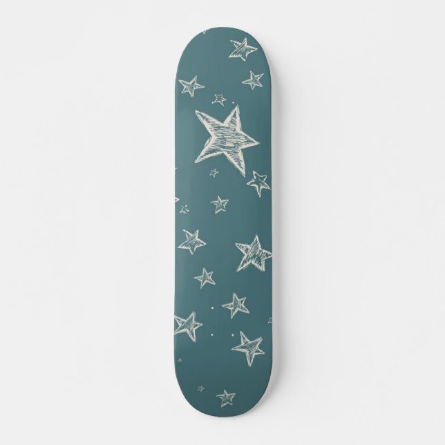 Skateboard Patrón de estrellas (Anverso )