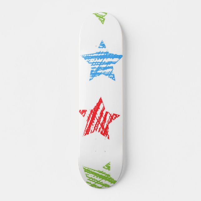 Skateboard Patrón de estrellas (Anverso )