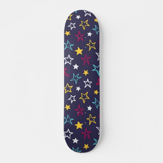 Skateboard Patrón de estrellas (Anverso )