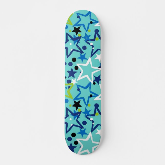 Skateboard Patrón de estrellas (Anverso )