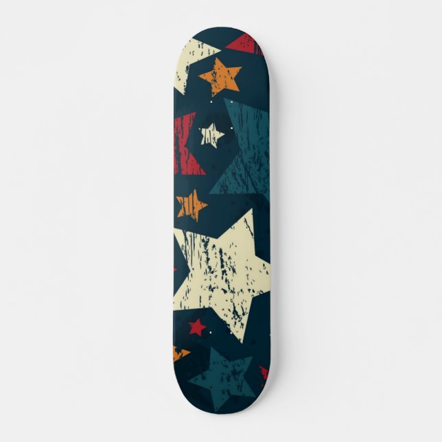 Skateboard Patrón de estrellas (Anverso )