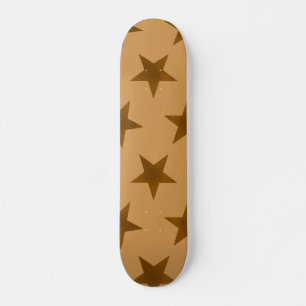 Skateboard Patrón de Estrellas Doradas 14