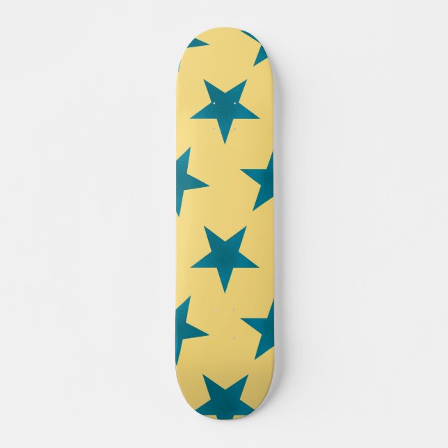 Skateboard Patrón de estrellas doradas 18 (Anverso )