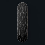 Skateboard Patrón de eucalipto de arte de línea<br><div class="desc">diseño de líneas elegantes en blanco y negro de eucalipto</div>