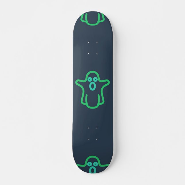 Skateboard Patrón de fantasma (Anverso )