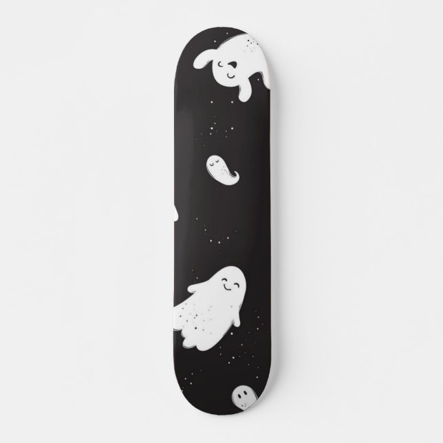 Skateboard Patrón de fantasma (Anverso )