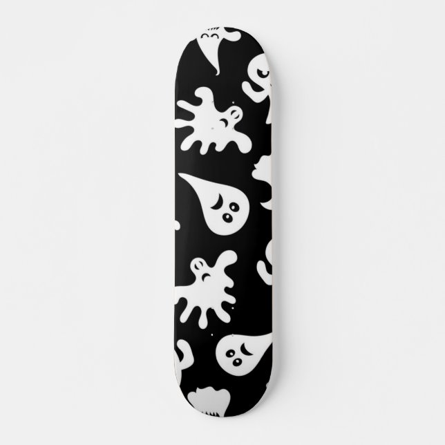 Skateboard Patrón de fantasmas (Anverso )