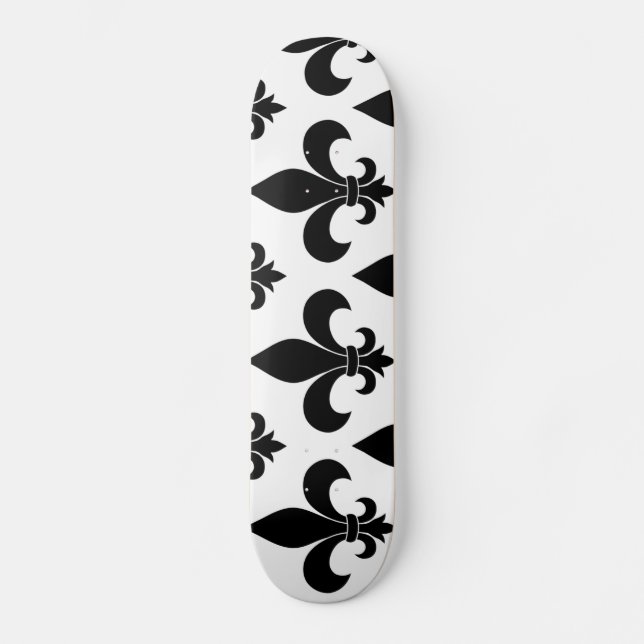 Skateboard Patrón de fleur de lis de Francia (Anverso)