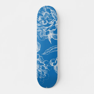 Skateboard Patrón de flor