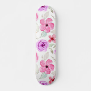 Skateboard Patrón de flor