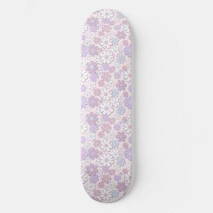 Skateboard Patrón de Flor Y2K