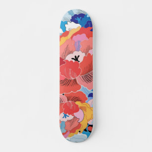 Skateboard Patrón de flores