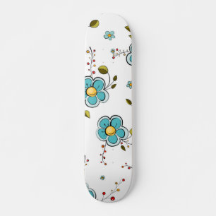 Skateboard Patrón de flores