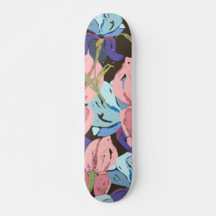 Skateboard Patrón de flores