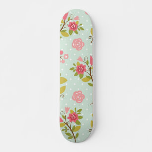 Skateboard Patrón de flores