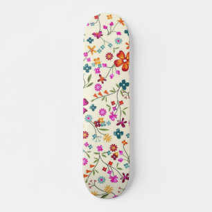Skateboard Patrón de flores